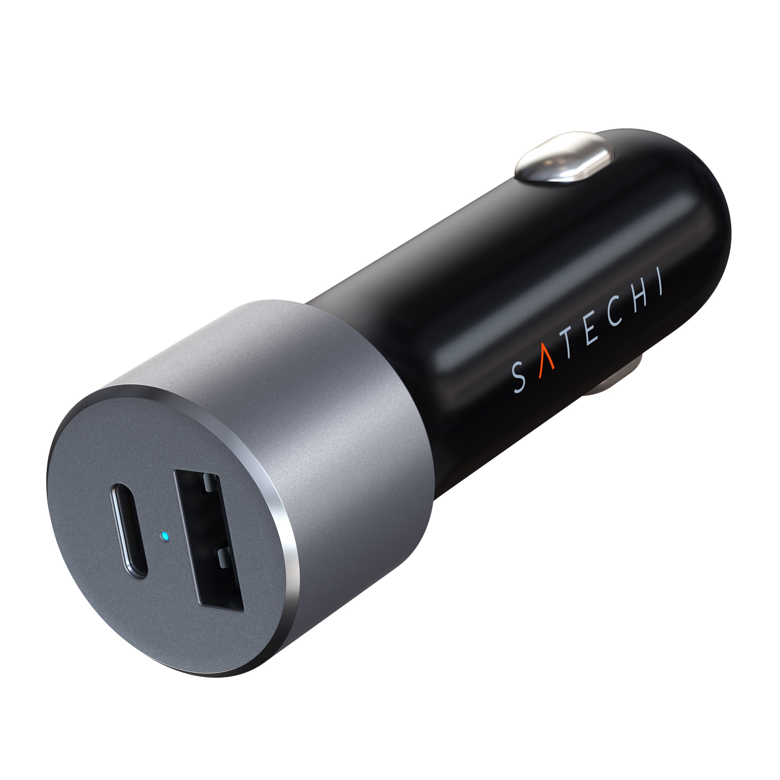 SATECHI 72W PD Dual Port Car Charger (USB-C + USB-A) - Space Gray