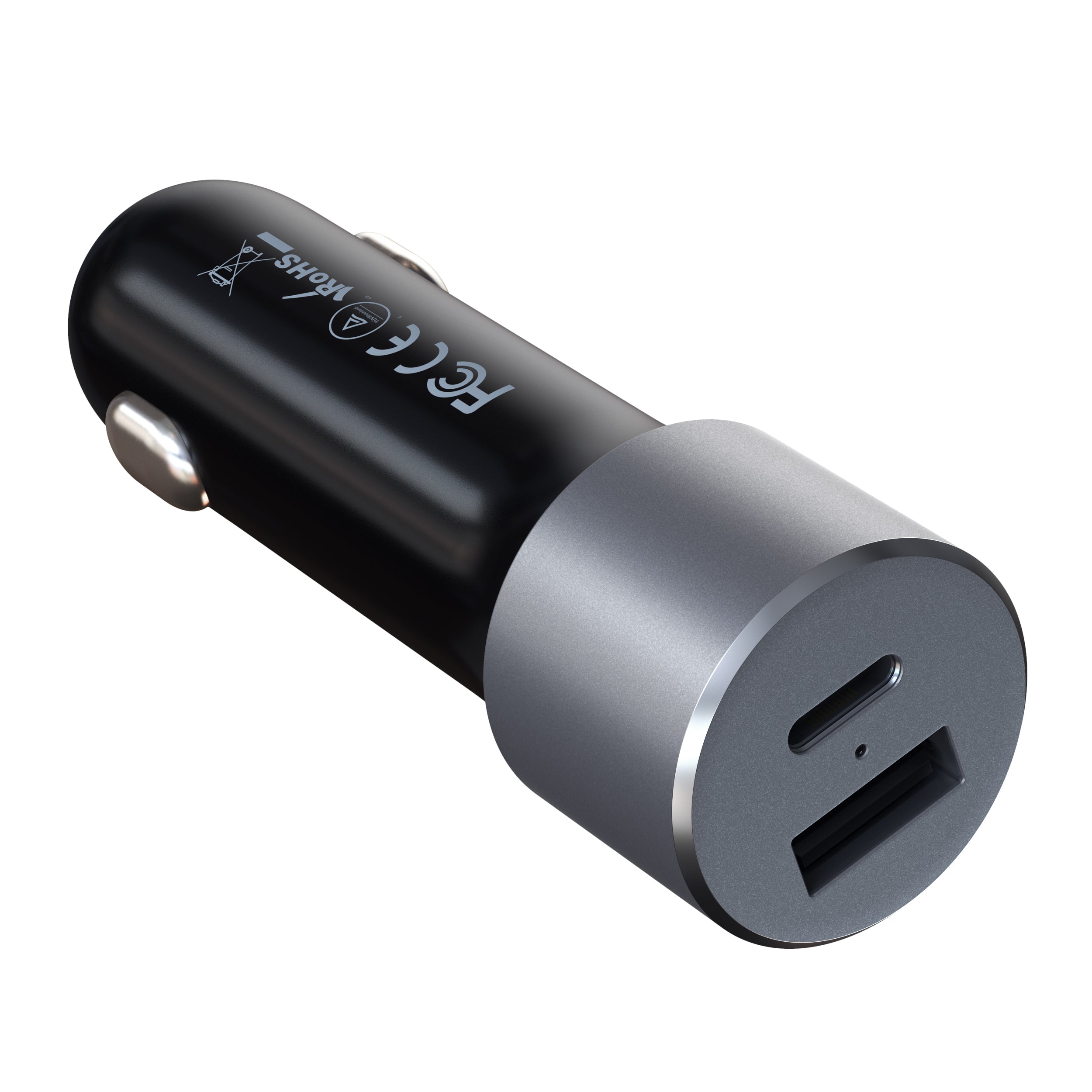 SATECHI 72W PD Dual Port Car Charger (USB-C + USB-A) - Space Gray