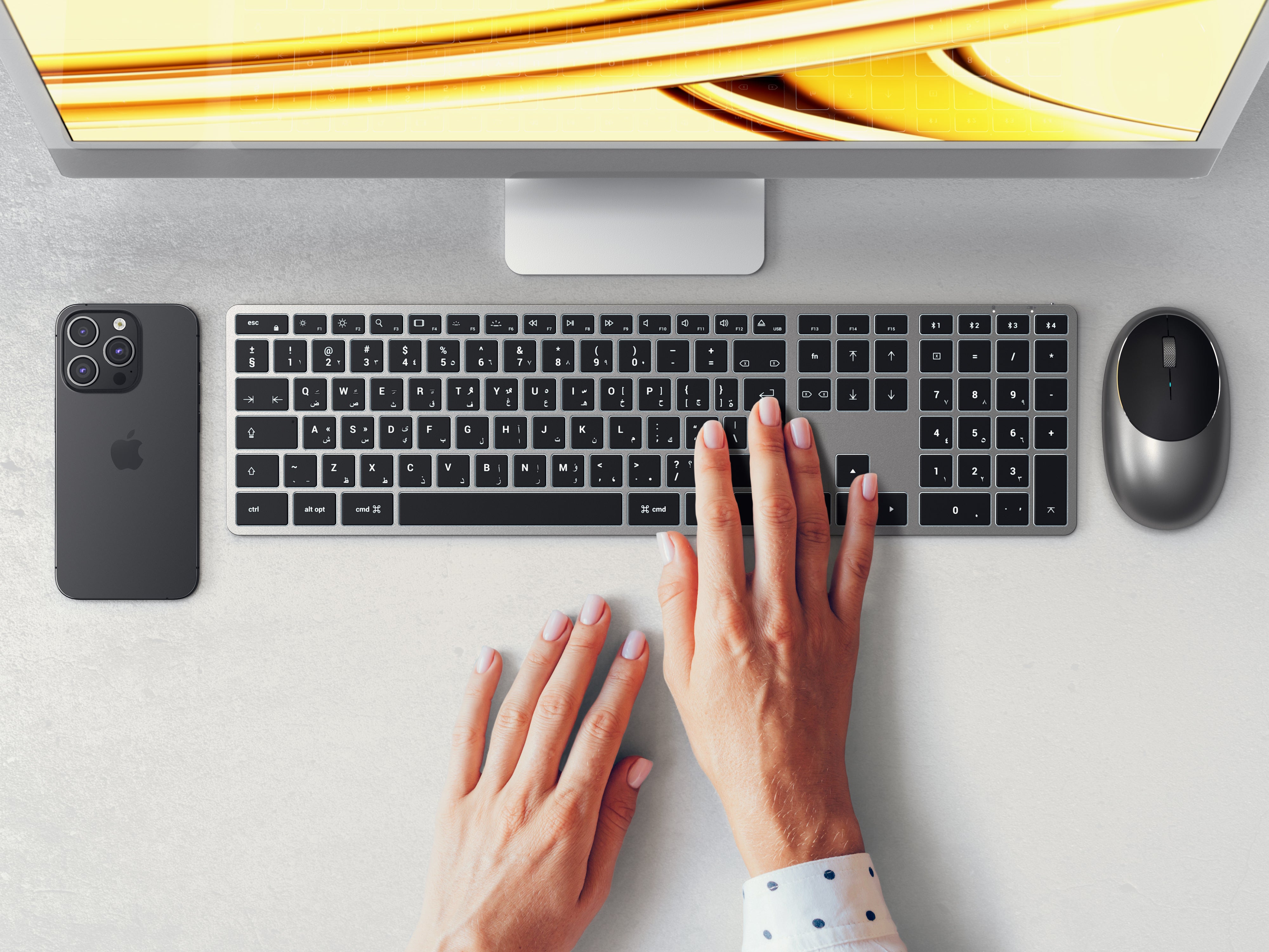 SATECHI Slim X3 Bluetooth Keyboard Arabic