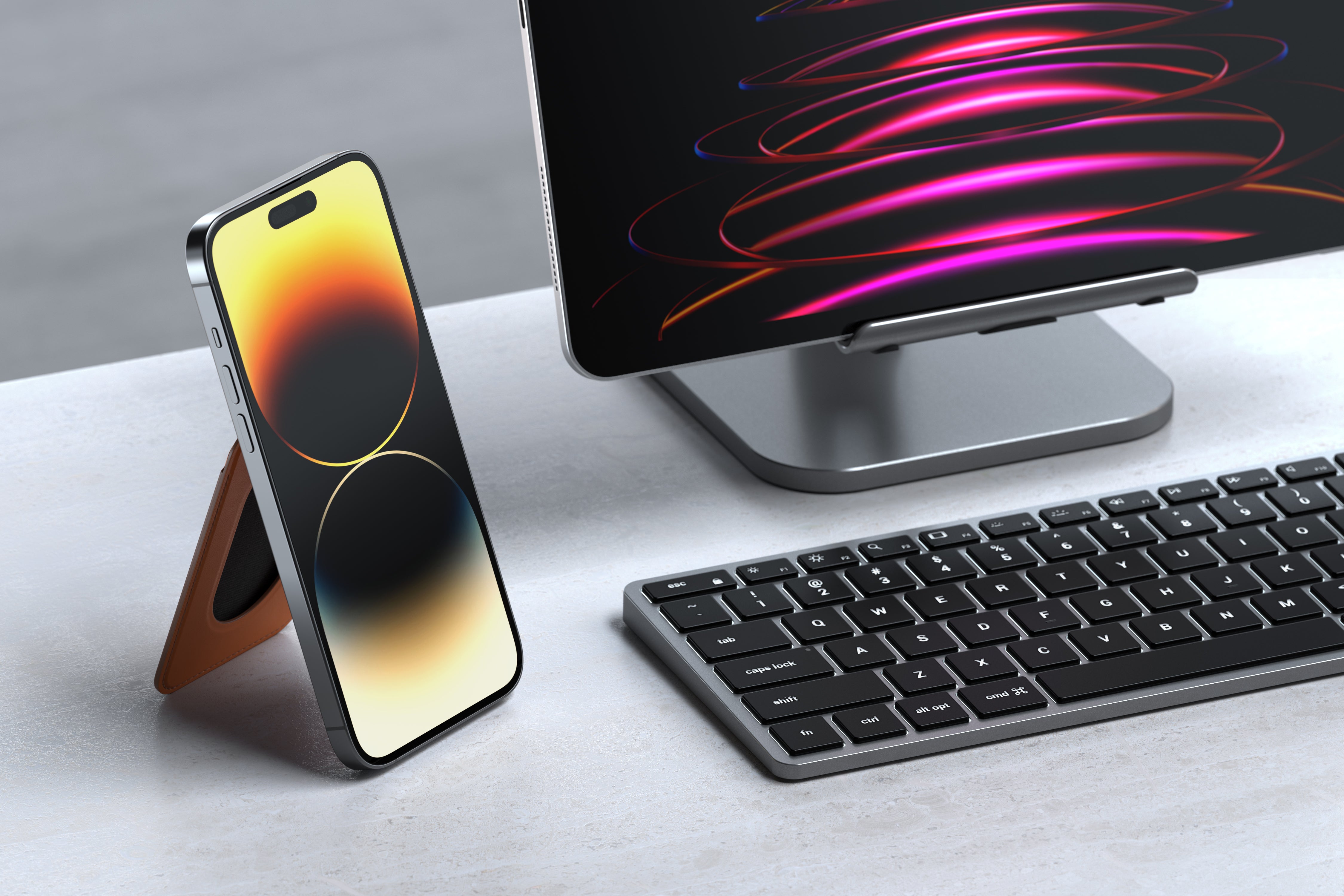 SATECHI Magnetic Magsafe Wallet Stand - Brown