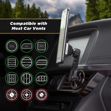 SCOSCHE Black Magnetic Car Mount Free Flow Vent with Adjustable Arm