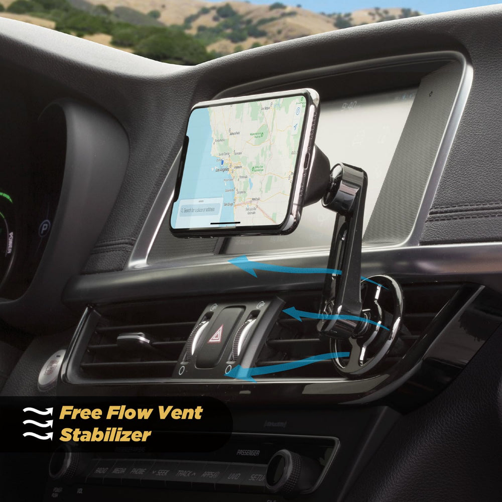 SCOSCHE Black Magnetic Car Mount Free Flow Vent with Adjustable Arm
