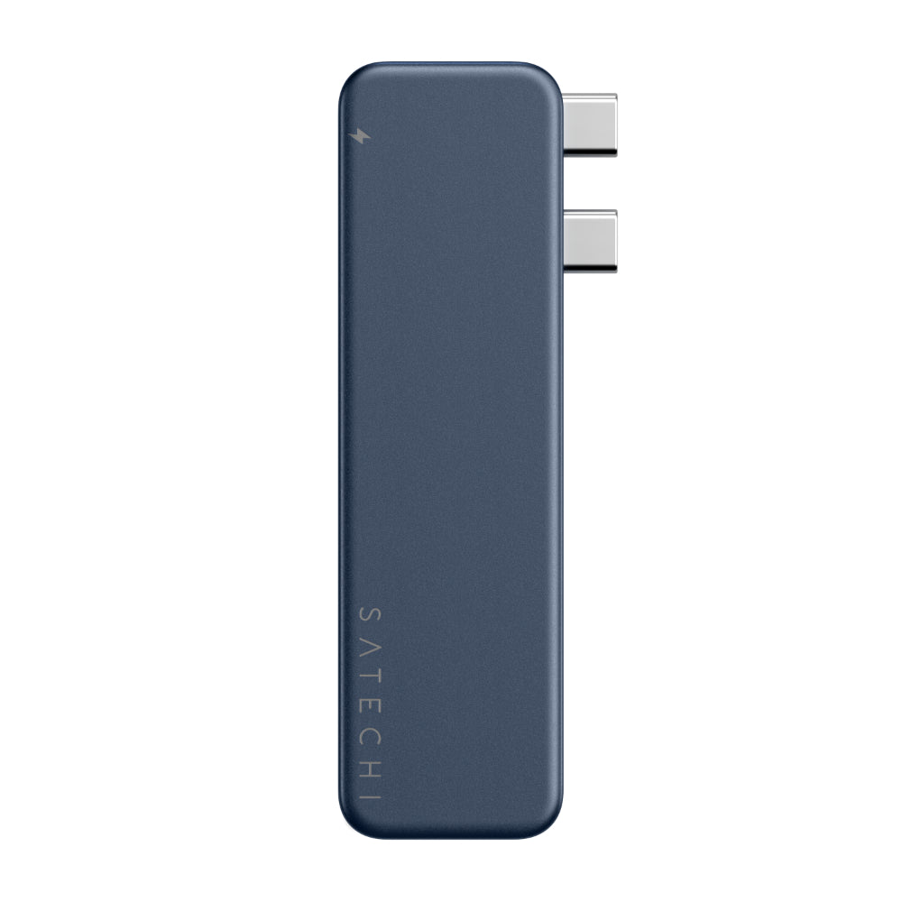 Satechi USB-C Snap Hub, 6-in-1 USB-C Hub for MacBook Neo, MacBook Air & Pro, 4K HDMI, 45W PD Charging, USB-A & USB-C 5Gbps, SD & MicroSD Card Readers, Aluminum, Compact Design, Indigo