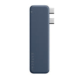 Satechi USB-C Snap Hub, 6-in-1 USB-C Hub for MacBook Neo, MacBook Air & Pro, 4K HDMI, 45W PD Charging, USB-A & USB-C 5Gbps, SD & MicroSD Card Readers, Aluminum, Compact Design, Indigo