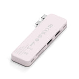Satechi USB-C Snap Hub, 6-in-1 USB-C Hub for MacBook Neo, MacBook Air & Pro, 4K HDMI, 45W PD Charging, USB-A & USB-C 5Gbps, SD & MicroSD Card Readers, Aluminum, Compact Design, Blush