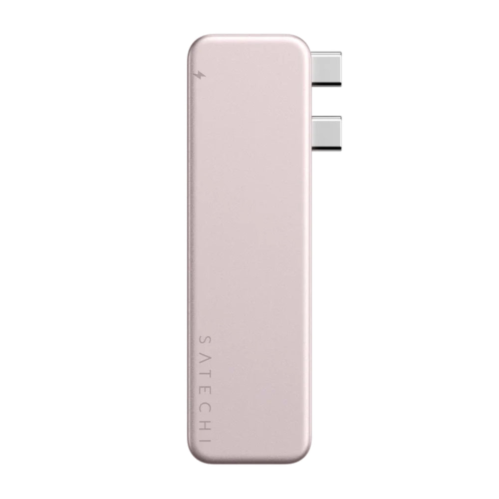 Satechi USB-C Snap Hub, 6-in-1 USB-C Hub for MacBook Neo, MacBook Air & Pro, 4K HDMI, 45W PD Charging, USB-A & USB-C 5Gbps, SD & MicroSD Card Readers, Aluminum, Compact Design, Blush