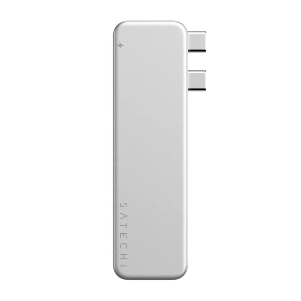 Satechi USB-C Snap Hub, 6-in-1 USB-C Hub for MacBook Neo, MacBook Air & Pro, 4K HDMI, 45W PD Charging, USB-A & USB-C 5Gbps, SD & MicroSD Card Readers, Aluminum, Compact Design, Silver