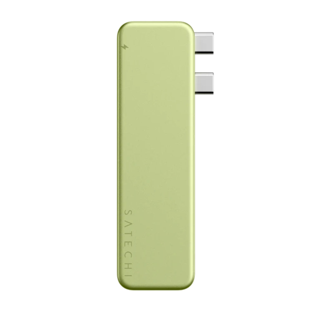 Satechi USB-C Snap Hub, 6-in-1 USB-C Hub for MacBook Neo, MacBook Air & Pro, 4K HDMI, 45W PD Charging, USB-A & USB-C 5Gbps, SD & MicroSD Card Readers, Aluminum, Compact Design, Citrus