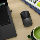 Satechi Slim EX Wireless Mouse, Bluetooth 5.3 & 2.4GHz USB-C Wireless Mouse, Quiet Clicks, Precision Scroll Wheel, USB-C Rechargeable, Aluminum, Compatible with Mac, Windows, iPad & iPhone, Space Black