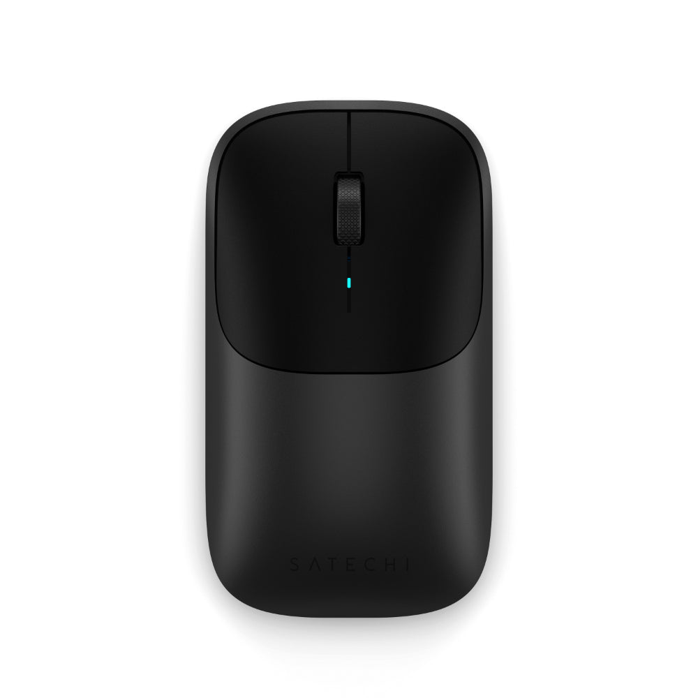 Satechi Slim EX Wireless Mouse, Bluetooth 5.3 & 2.4GHz USB-C Wireless Mouse, Quiet Clicks, Precision Scroll Wheel, USB-C Rechargeable, Aluminum, Compatible with Mac, Windows, iPad & iPhone, Space Black