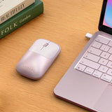 Satechi Slim EX Wireless Mouse, Bluetooth 5.3 & 2.4GHz USB-C Wireless Mouse, Quiet Clicks, Precision Scroll Wheel, USB-C Rechargeable, Aluminum, Compatible with Mac, Windows, iPad & iPhone, Blush
