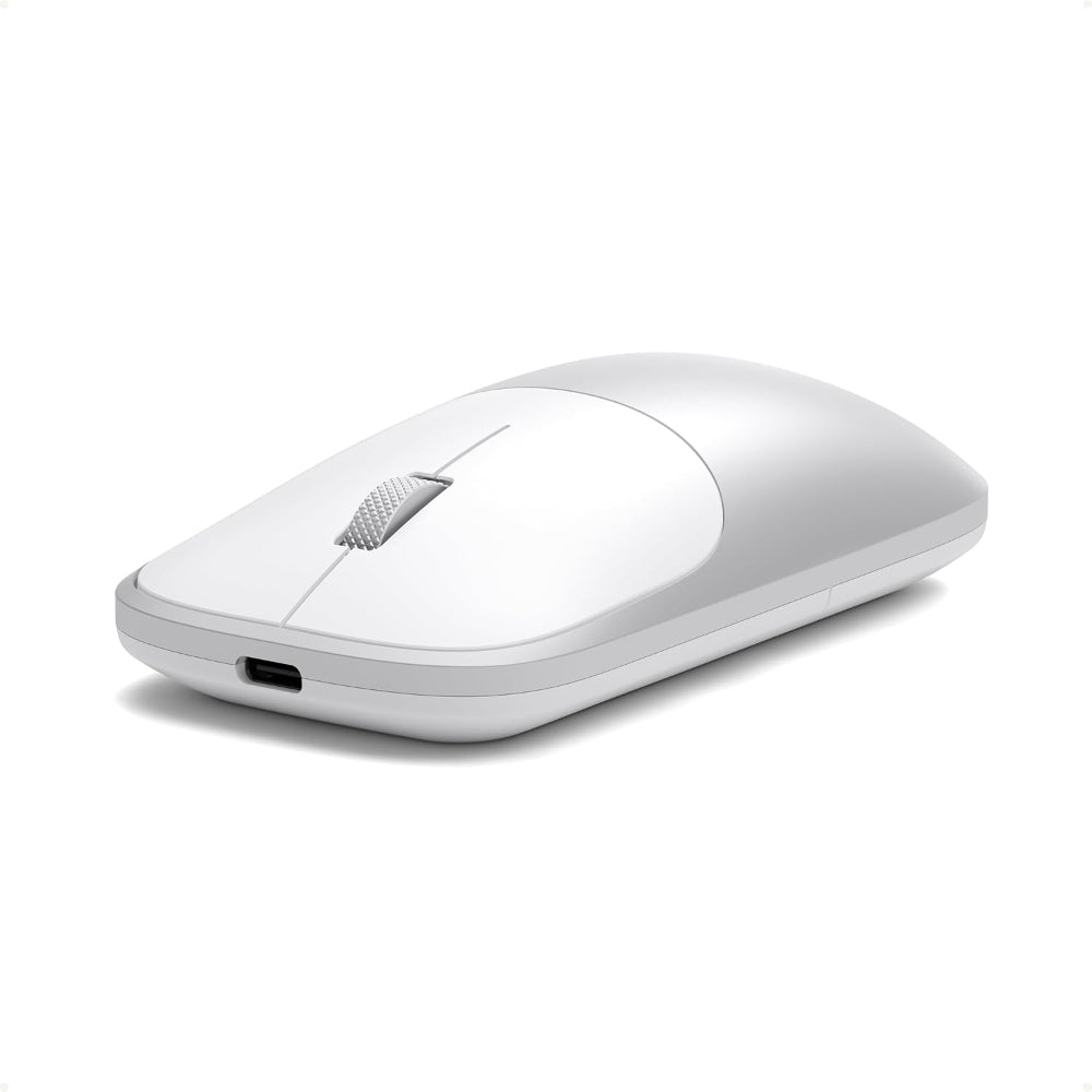 Satechi Slim EX Wireless Mouse, Bluetooth 5.3 & 2.4GHz USB-C Wireless Mouse, Quiet Clicks, Precision Scroll Wheel, USB-C Rechargeable, Aluminum, Compatible with Mac, Windows, iPad & iPhone, Silver