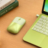 Satechi Slim EX Wireless Mouse, Bluetooth 5.3 & 2.4GHz USB-C Wireless Mouse, Quiet Clicks, Precision Scroll Wheel, USB-C Rechargeable, Aluminum, Compatible with Mac, Windows, iPad & iPhone, Citrus