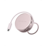 Satechi OntheGo 5-in-1 Multiport Adapter, USB-C Hub for MacBook Neo, MacBook Air & Pro, 4K HDMI, 60W PD Charging, 5Gbps USB-C & USB-A, UHS-I SD Card Reader, Magnetic Mount, Blush