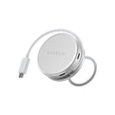Satechi OntheGo 5-in-1 Multiport Adapter, USB-C Hub for MacBook Neo, MacBook Air & Pro, 4K HDMI, 60W PD Charging, 5Gbps USB-C & USB-A, UHS-I SD Card Reader, Magnetic Mount, Silver