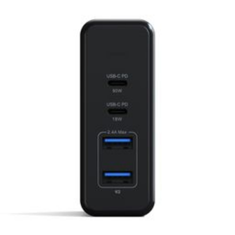 شاحن مكتبي من ساتيتشي بقوة 108 واط، يدعم الشحن السريع من النوع C (منفذان USB-C ومنفذان USB-A) - رمادي فلكي