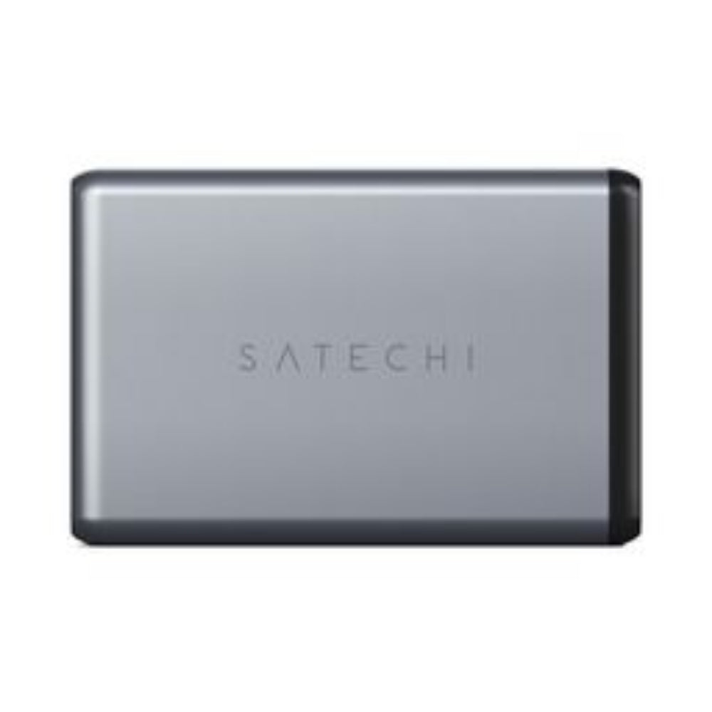 شاحن مكتبي من ساتيتشي بقوة 108 واط، يدعم الشحن السريع من النوع C (منفذان USB-C ومنفذان USB-A) - رمادي فلكي