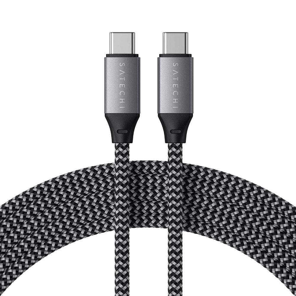 SATECHI USB-C to USB-C 100W Braided Charging 2Meter Cable - Grey