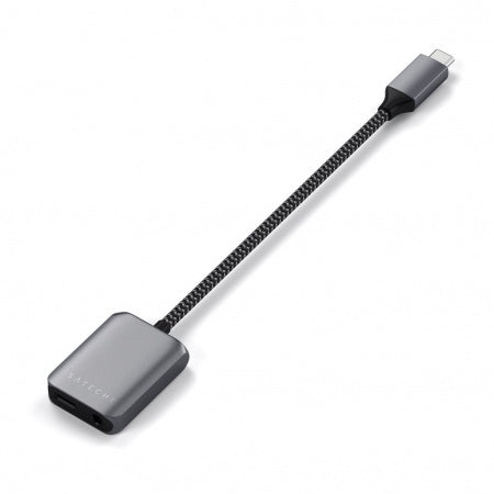 [OPEN BOX] SATECHI USB-C to 3.5mm Audio &amp; PD Adapter - Space Gray