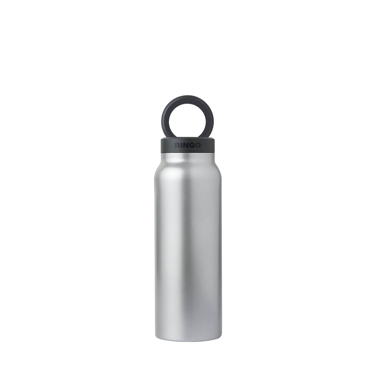 RINGO Water Bottle + Free Magnetic Booster Ring| Stainless Steel Hydration Bottle w/ Integrated MagSafe Phone Mount, 12Hrs Hot/24Hrs Cold, BPA-Free, Works w/ All Devices Android & iOS- Stainless 24Oz