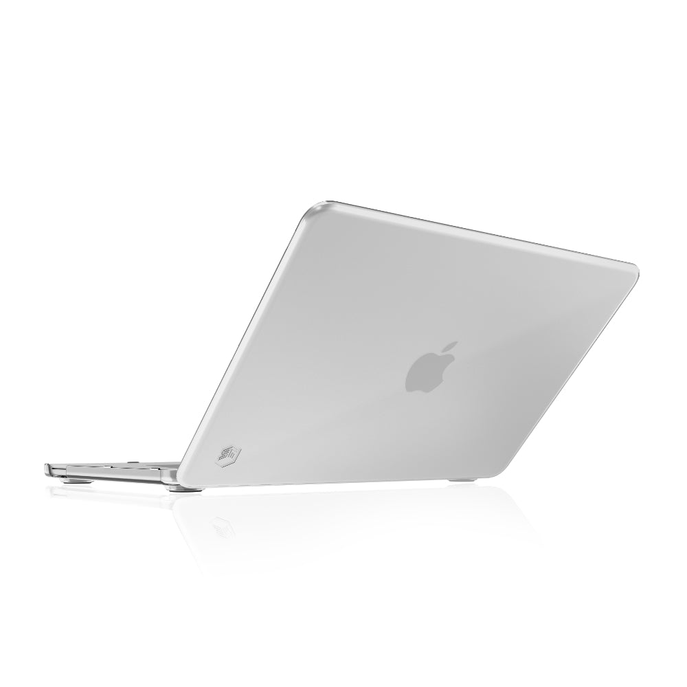 STM Studio Case for MacBook Neo | Slim Protective Lightweight Clear Cover, Snap-On Easy to Install with Raised Textured Feet, Open Hinge AirFlow Design, for Students & Professionals - Clear