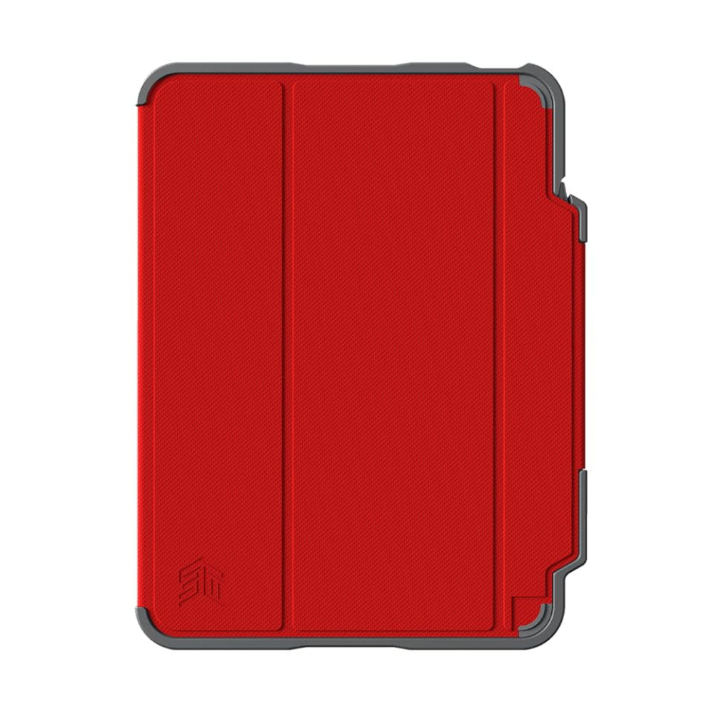 STM Dux Plus Rugged Folio Case for iPad A16 and iPad 10th Gen, Apple Pencil Storage, Military Drop Tested, Red