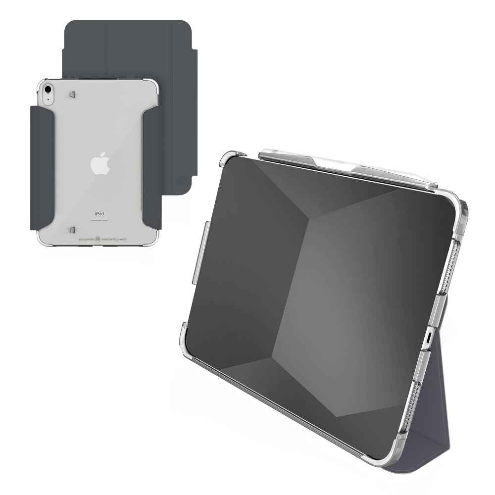 STM Studio Max Case for iPad A16 (2025) / 10th Gen| Drop/Scratch Protection Folio, Slim Design, Water-Resistant, Auto Sleep/Wake, Apple Pencil Storage, for Students & Professionals – Dark Grey