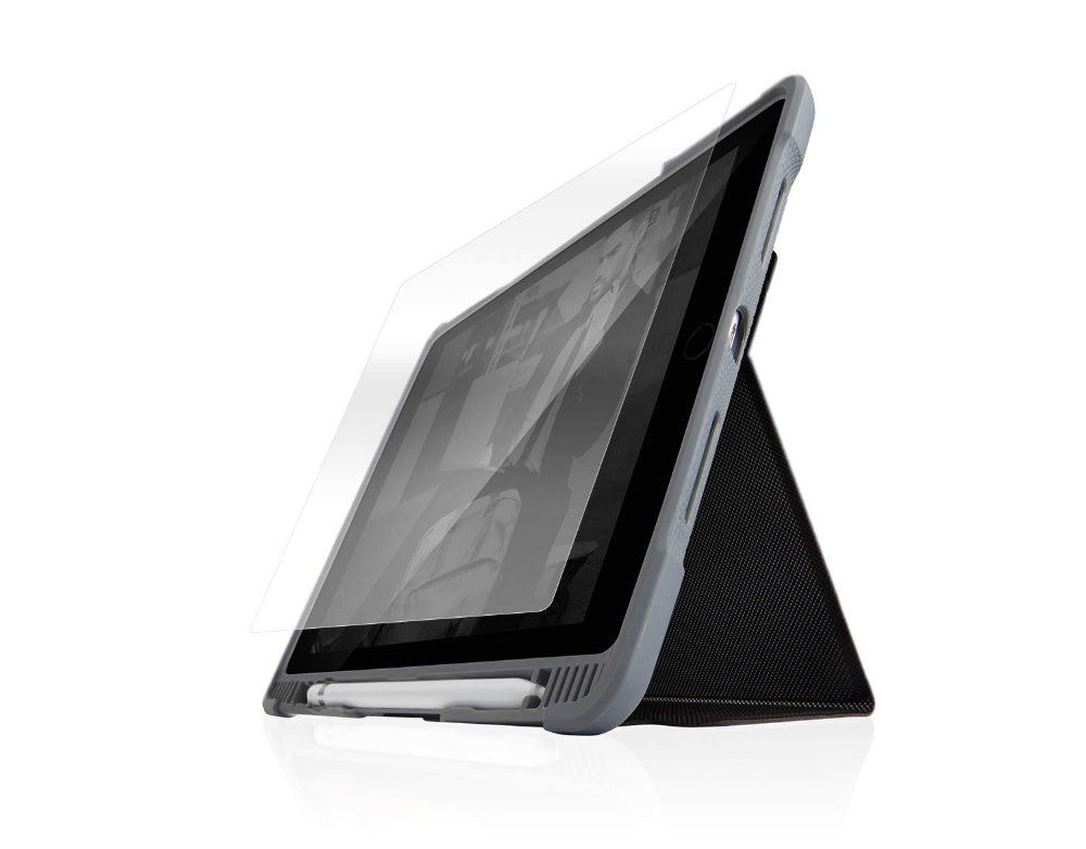 واقي شاشة زجاجي بتقنية STM لجهاز Apple iPad 10.2 بوصة (إصدار 2019) - شفاف 