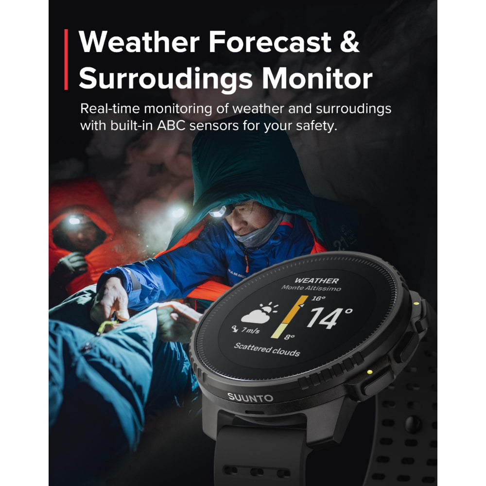 Suunto Vertical Solar GPS Adventure Watch| 49mm Size Matrix Display, Solar Charging, Offline Maps, Dual-Band GPS, 115+ Sport Modes, 100m Water Resistant, Stainless Steel, All Black