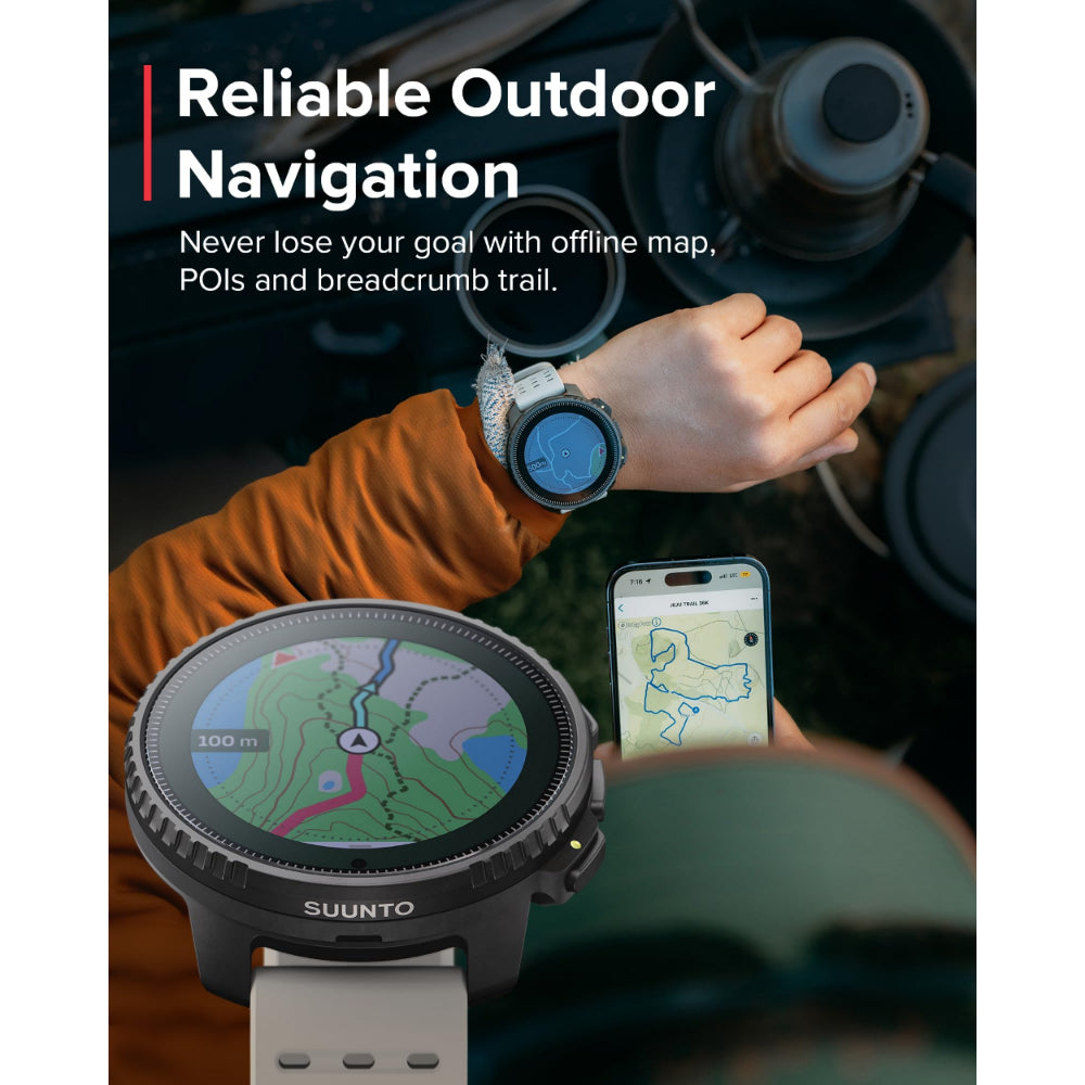 Suunto Vertical Solar GPS Adventure Watch| 49mm Size Matrix Display, Solar Charging, Offline Maps, Dual-Band GPS, 115+ Sport Modes, 100m Water Resistant, Stainless Steel, Sand