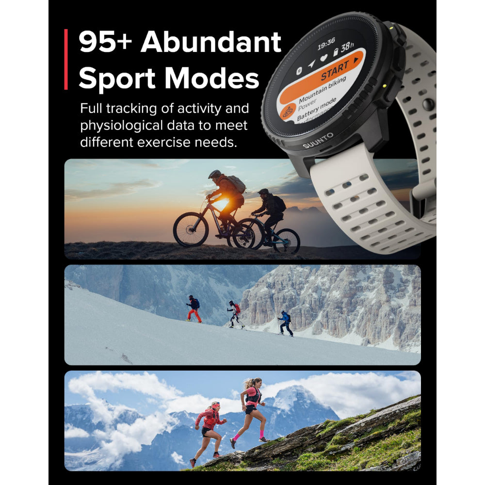 Suunto Vertical Solar GPS Adventure Watch| 49mm Size Matrix Display, Solar Charging, Offline Maps, Dual-Band GPS, 115+ Sport Modes, 100m Water Resistant, Stainless Steel, Sand
