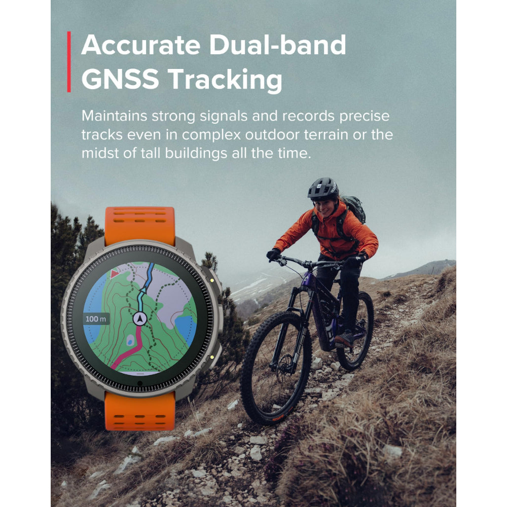 Suunto Vertical Solar GPS Adventure Watch| 49mm Size Matrix Display, Solar Charging, Offline Maps, Dual-Band GPS, 115+ Sport Modes, 100m Water Resistant, Stainless Steel, Canyon