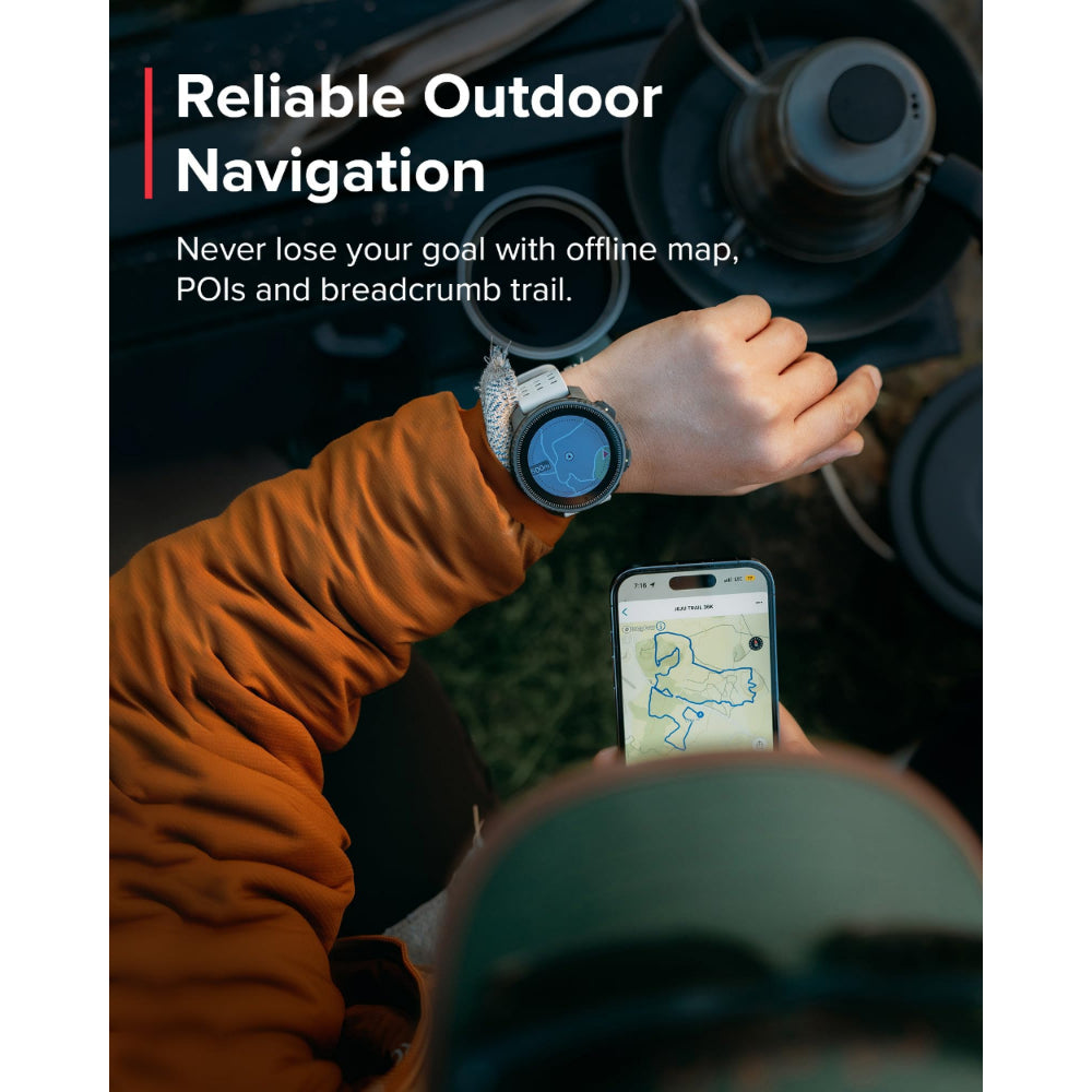 Suunto Vertical Solar GPS Adventure Watch| 49mm Size Matrix Display, Solar Charging, Offline Maps, Dual-Band GPS, 115+ Sport Modes, 100m Water Resistant, Stainless Steel, Canyon