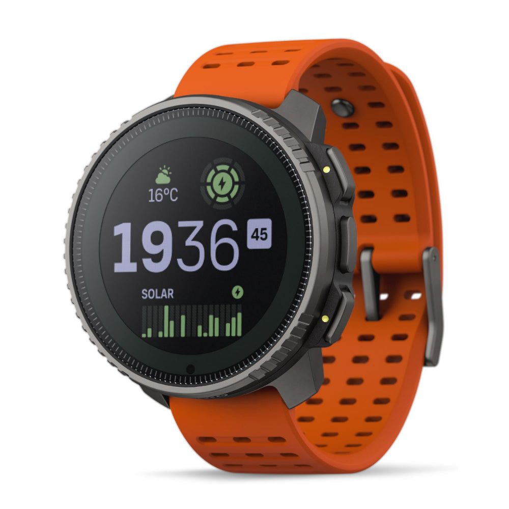 Suunto Vertical Solar GPS Adventure Watch| 49mm Size Matrix Display, Solar Charging, Offline Maps, Dual-Band GPS, 115+ Sport Modes, 100m Water Resistant, Stainless Steel, Canyon