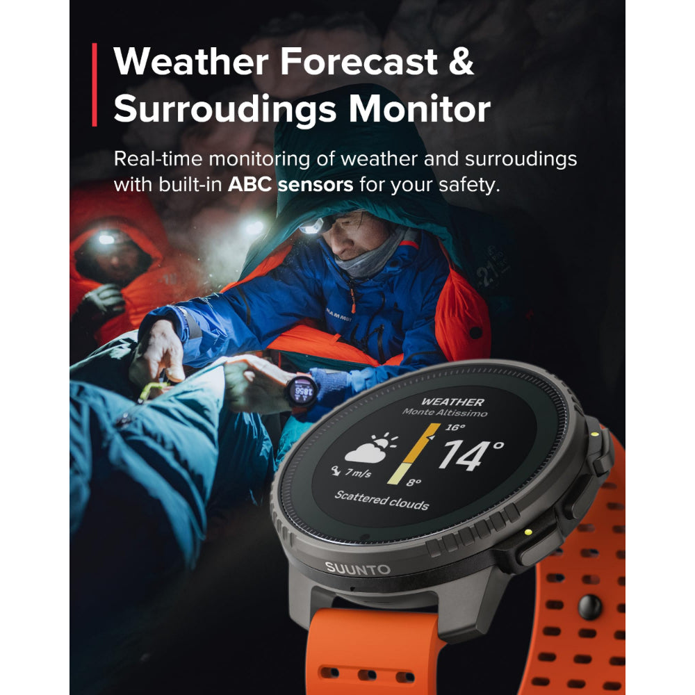 Suunto Vertical Solar GPS Adventure Watch| 49mm Size Matrix Display, Solar Charging, Offline Maps, Dual-Band GPS, 115+ Sport Modes, 100m Water Resistant, Stainless Steel, Canyon