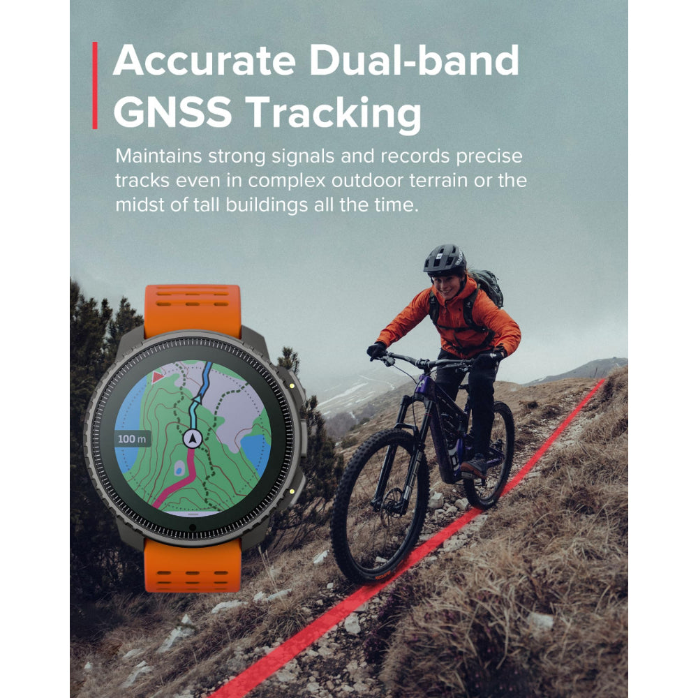 Suunto Vertical Solar GPS Adventure Watch| 49mm Size Matrix Display, Solar Charging, Offline Maps, Dual-Band GPS, 115+ Sport Modes, 100m Water Resistant, Stainless Steel, Canyon