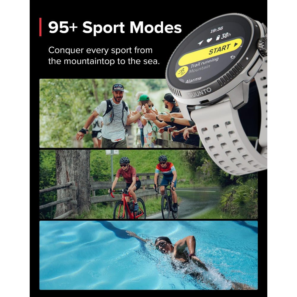 Suunto Race S GPS Sports Watch| 45mm Size AMOLED Display, Offline Maps, HRV Recovery, 95+ Sport Modes, Titanium Grade 5 Bezel,Canary