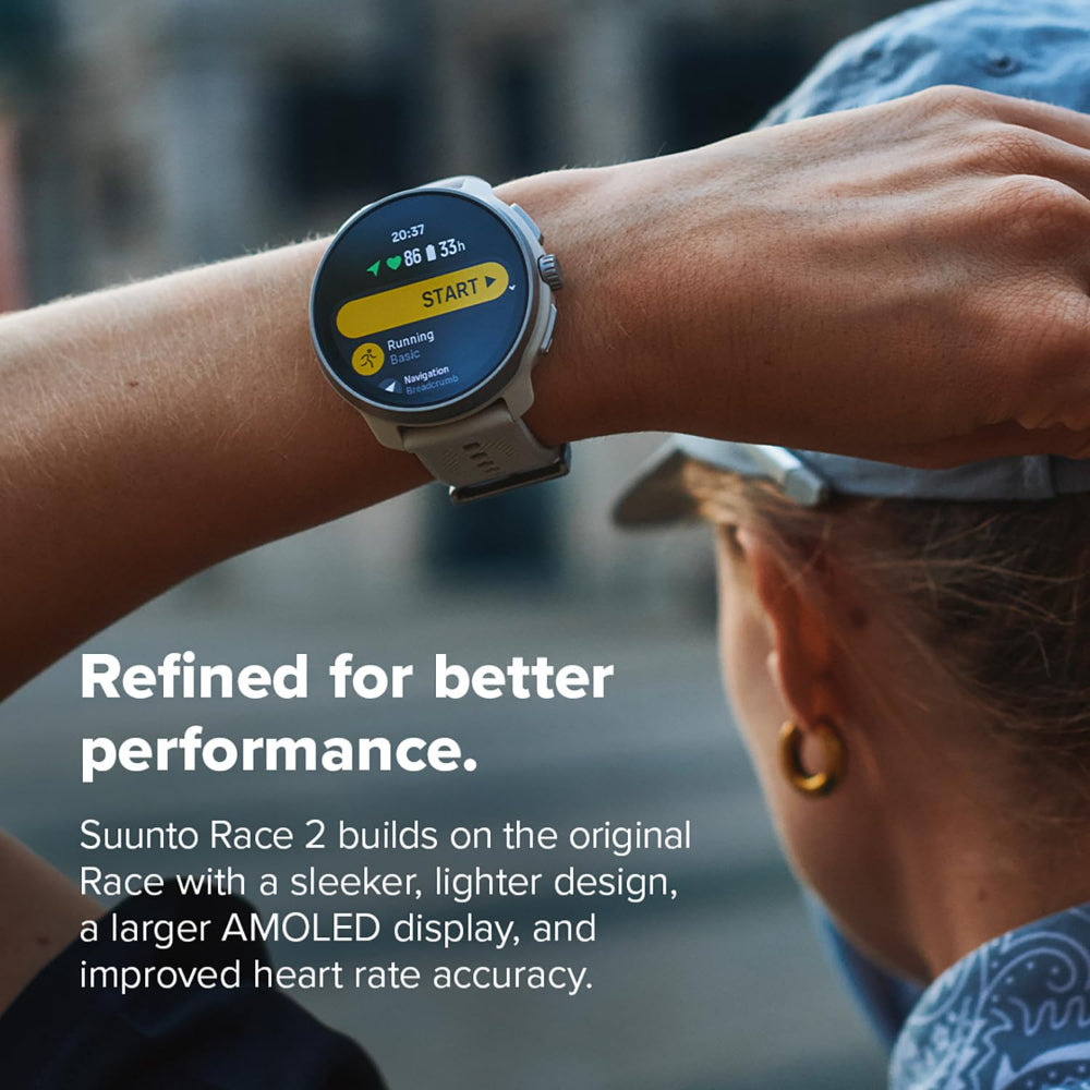 Suunto Race 2 GPS Sports Watch| 49mm Size AMOLED Display, Offline Maps, 115+ Sport Modes, 55-Hour Performance Mode Battery, Titanium Grade 5 Bezel, Black0