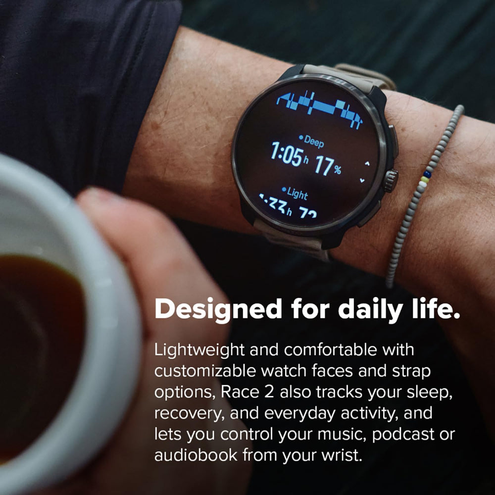 Suunto Race 2 GPS Sports Watch| 49mm Size AMOLED Display, Offline Maps, 115+ Sport Modes, 55-Hour Performance Mode Battery, Titanium Grade 5 Bezel, Black0