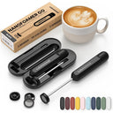 Subminimal NanoFoamer GO Portable Milk Frother, Handheld Microfoam Maker for Lattes, Cappuccinos and Flat Whites, Compact Travel Design with Carrying Case, 3 Interchangeable Impellers