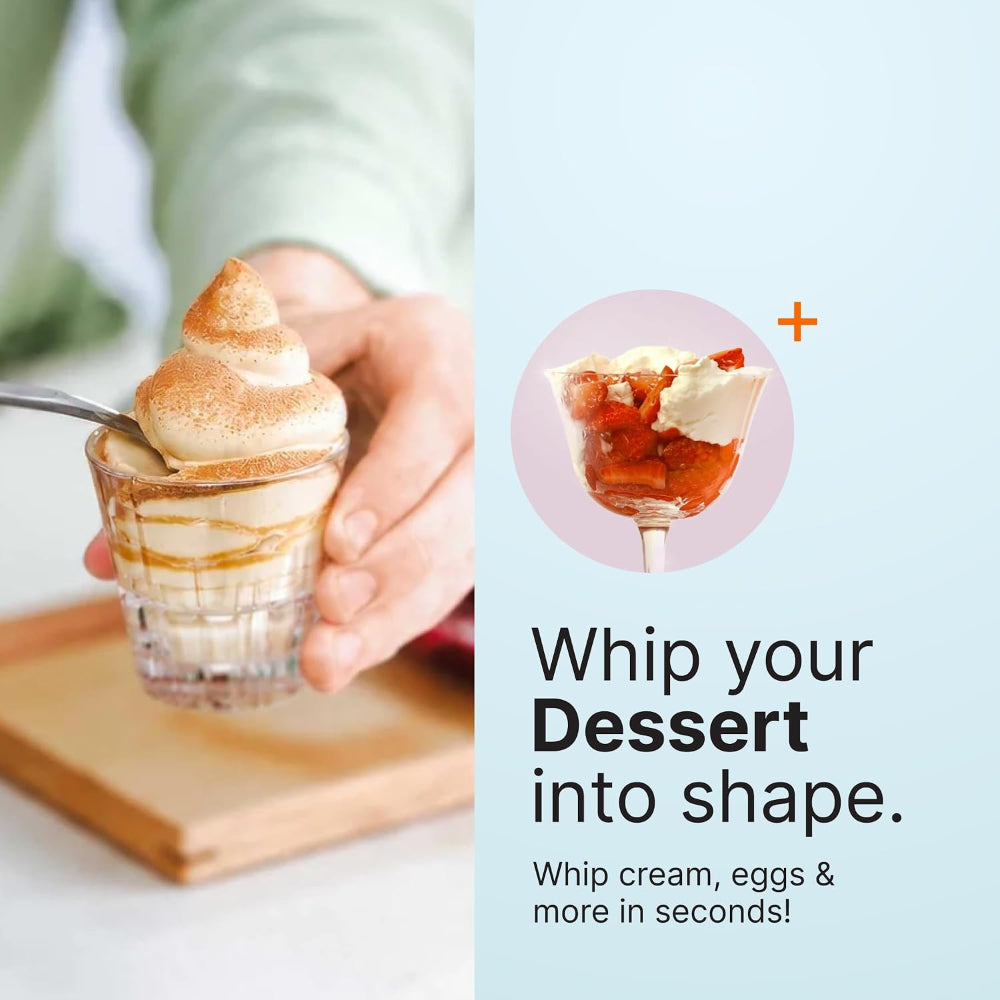 Subminimal NanoFoamer GO Portable Milk Frother, Handheld Microfoam Maker for Lattes, Cappuccinos and Flat Whites, Compact Travel Design with Carrying Case, 3 Interchangeable Impellers