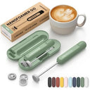 Subminimal NanoFoamer GO Portable Milk Frother, Handheld Microfoam Maker for Lattes, Cappuccinos and Flat Whites, Compact Travel Design with Carrying Case, 3 Interchangeable Impellers