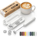 Subminimal NanoFoamer GO Portable Milk Frother, Handheld Microfoam Maker for Lattes, Cappuccinos and Flat Whites, Compact Travel Design with Carrying Case, 3 Interchangeable Impellers