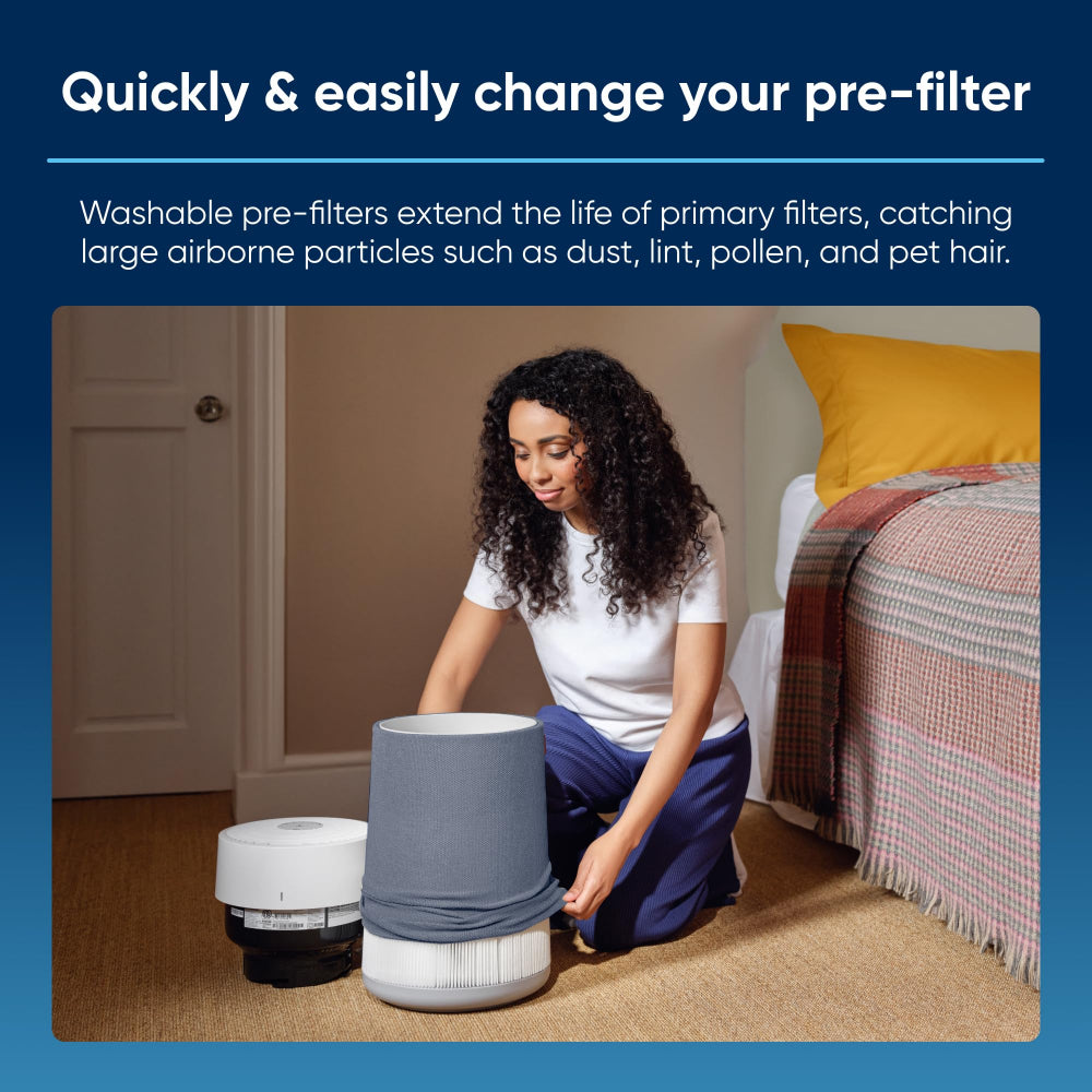BLUEAIR Pre-filter| Genuine Prefilter Fabric Cover for Blue 3450i Air Purifier, Easy to Clean and Washable - Blue
