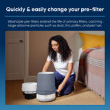 BLUEAIR Pre-filter| Genuine Prefilter Fabric Cover for Blue 3450i Air Purifier, Easy to Clean and Washable - Blue