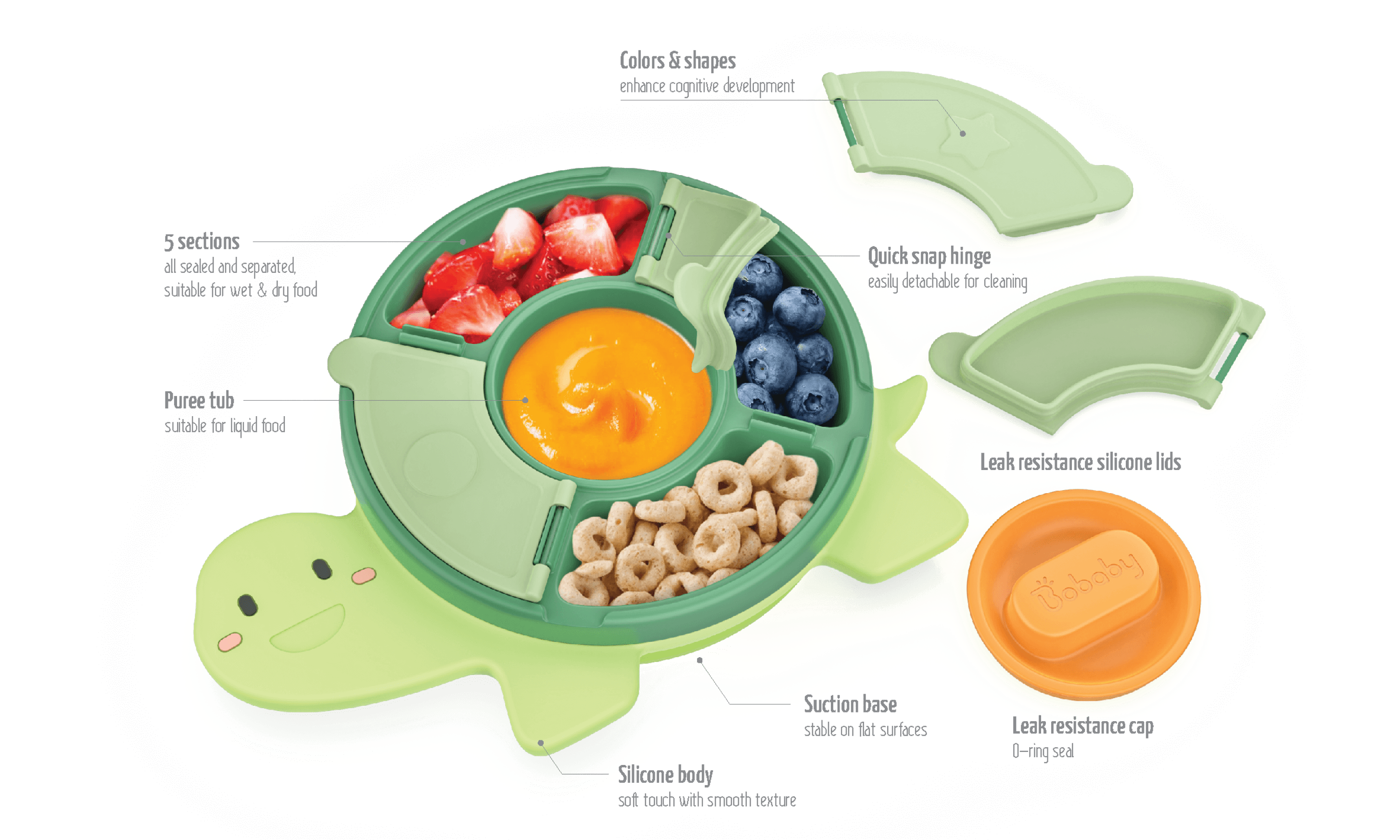 BoBaby Snack Buddies Turtle product details and features