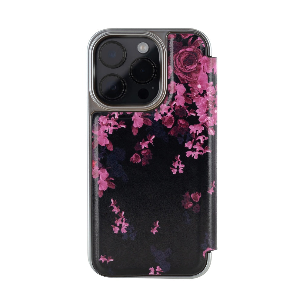 TED BAKER iPhone 15 Pro Max Mirror Folio - Flower Border