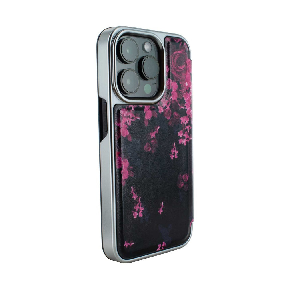 TED BAKER iPhone 15 Pro Max Mirror Folio - Flower Border