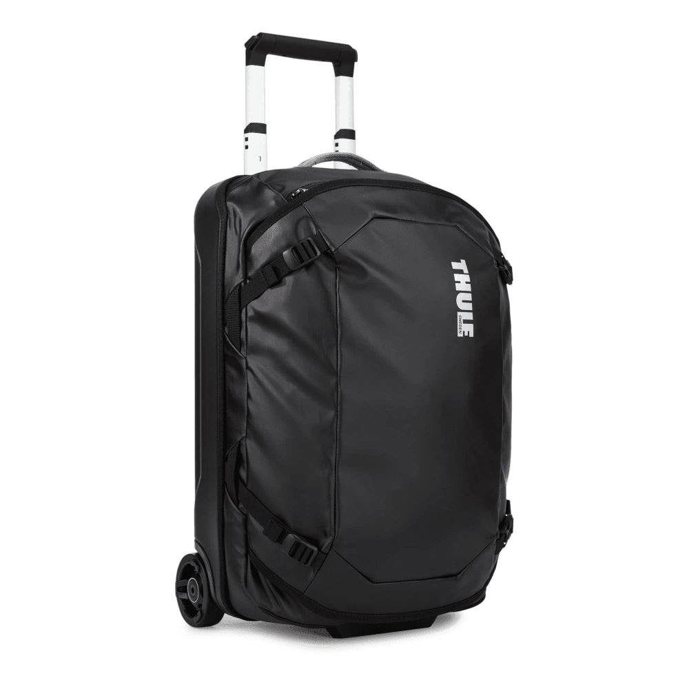 Thule Chasm Carry-On Wheeled Duffel Bag Suitcase 40L| Weather-Resistant Rolling Duffel with Recycled Fabric, Great for Travels & Weekends, Black