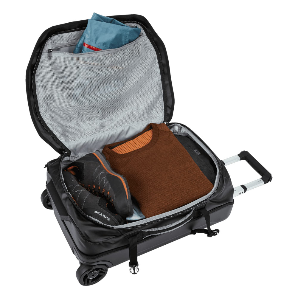 Thule Chasm Carry-On Wheeled Duffel Bag Suitcase 40L| Weather-Resistant Rolling Duffel with Recycled Fabric, Great for Travels & Weekends, Black